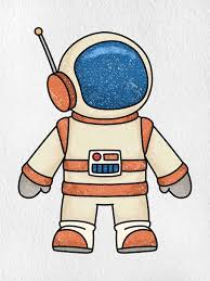 Cute Astronaut Drawing (easy) - HelloArtsy
