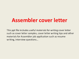 Assembler Cover Letter
