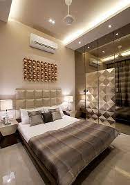 This modern bedroom uses simple elements of decoration with color and furniture. Pin On Glass Design