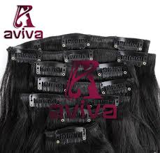 China Brazilian Remy Clip In Human Hair Extensions 100