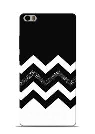 Black And White Mobile Cover Design Buy Xiaomi Mi 5 Back Cover Zig Zag Black White Phone Cover Design Mobile Covers Black And White