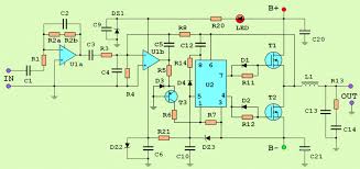 The circuit is a microphone amplifier for use with low impedance (~200 ohm) microphones. Class D Amplifier 20w To 300w Elettroamici