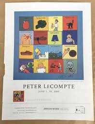 Peter LeCompte at Wicker Gallery exhibition ad 2000 vintage magazine art  print