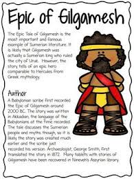 Ancient Mesopotamia Epic Of Gilgamesh Reading Comprehension Ancient Mesopotamia Epic Of Gilgamesh Ancient World History