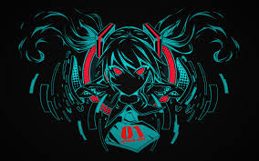 Download Wallpapers Hatsune Miku Minimal Vocaloid Neon Lights Art Miku Hatsune Manga Besthqwallpapers Com In 2020 Hatsune Miku Vocaloid Miku