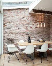 Now That This Exposed Brick Wall Is All Yours How Do You Blend It With The Rest Of Your Decor Dining Room Industrial Dining Room Wall Decor Chic Dining Room