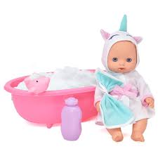 Amazon Com Bathtub Baby Doll Bath Time Set 10 Inch Doll With Tub Toy Soap Wash Cloth Rubber Dolphin Bath And Pool Play Water Accessories Toys Games