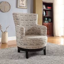 The unique serpentine shape to this chair's arms construct a stable cradle, and the clean lines and muted colors blend well with contemporary or classic motifs. Nathaniel Home Gianna Swivel Accent Chair Walmart Com Walmart Com