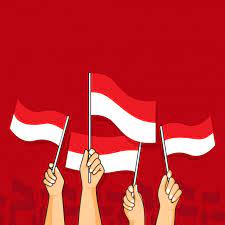 Hands Waving Flags Indonesia Indonesian Flag Islamic Cartoon Flag