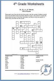 4th grade crossword puzzles printable free. 4th Grade Worksheets And Spelling Puzzles Fill In Puzzles Fun Worksheets Worksheets