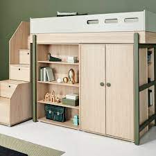 Für kleinere zimmer empfiehlt sich ein hochbett. Flexa Etagenbett Popsicle Mit Treppe Blau Ab 4 Jahre 90x200cm Kidswoodlove