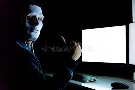 You may see a prompt asking permission to record the computer's screen. Masked And Anonymous Hacker Under Hood Giving Thumbs Up While Using A Computer With Empty Blank White Screen In The Dark Room Stock Image Image Of Fraud Information 123151673