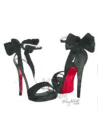 Louboutin High Heels Fashion Illustration Watercolor Etsy Fashion Illustration Watercolor Fashion Art Prints Fashion Art Illustration