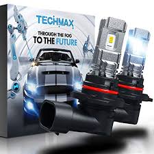 Techmax H10 Led Fog Light Bulbs 9145 9140 Drl 6000k Xenon White 2800lm 60w 320 Beam Angle Pack Of 2