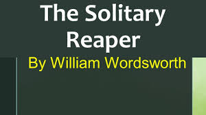 The Solitary Reaper Poem Summary Explanation Meanings Question Answers Youtube