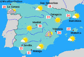 Resultado de imagen de weather map spain