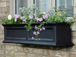 Hc companies 30 inch long fluted plastic venetian garden window container planter box for indoor or outdoor flowers, vegetables, or succulents (clay) the hc companies. Black Window Boxes Planters The Prestige Collection