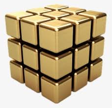 Free flat rubik's cube icon of all; Cube Art Gold Stickers Rubik S Cube Png Gold Transparent Png Kindpng