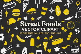 Download Street Food Vector Clipart Pack Graphic By Telllu Creative Fabrica Yellowimages Mockups