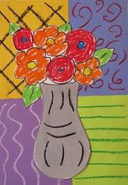 Vase of flowers painting matisse. Do Art Matisse Flower Vase Lesson Elementary Art Projects Flower Art Kindergarten Art