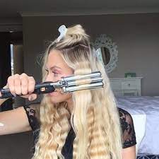 This Weeks Hairvideomonday Mermaid Curls With My 3 Barrel Curler Super Straight Forward Takes A Little Curling Iron Hairstyles Hair Crimper Mermaid Hair Waves