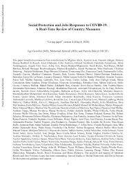 Maybe you would like to learn more about one of these? Https Documents1 Worldbank Org Curated En 448321588971503966 Pdf Social Protection And Jobs Responses To Covid 19 A Real Time Review Of Country Measures May 8 2020 Pdf