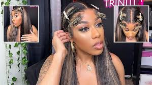 THE BEST ASMR WIG INSTALL YOU WILL HEAR 👂🏽✨ (Cutting, Spraying  Sounds..etc) ft. Megalook Hair