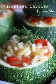 Courgettes Farcies Au Riz Et Poivron Courgettes Farcies Recettes De Cuisine Courgette Ronde Farcie Vegetarienne
