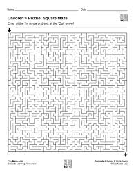 Free printable fun nutrition maze puzzle pages! Children S Puzzle Square Maze Childrens Homeschool Books Workbooks Supplies And Free Worksheets