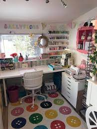 Whether it's your hobby or your livelihood, crafting requires space. Organisation Schreibtisch Bastelzimmer Nahzimmer Craftroom Appeared Awesome Design First Ideas Sewing Room Design Craft Room Decor Craft Room Design