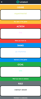Still a bit early in my process. Game Idea Generator Gamedev