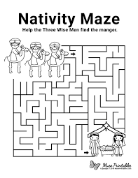 Free Printable Nativity Maze Download It From Https Museprintables Co Christmas Sunday School Lessons Christmas Sunday School Christmas Printables Free Kids