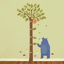 tall acorn tree growth chart printed wall decals stickers