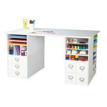 Ashland Storage Desktop Carousel Craft Tables With Storage Scrapbook Storage Craft Room Storage