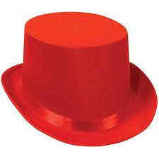 Amazon Com Satin Sleek Top Hat Red Party Accessory 1 Count Toys Games Top Hat Top Hat Costume Red Satin Top
