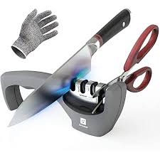 Sharp shark s/3 counter top knife sharpeners with gift boxes on qvc. Amazon Com Sharpal 191h Pocket Kitchen Chef Knife Scissors Sharpener For Straight Serrated Knives 3 Stage Knife Sharpening Tool Helps Repair And Restore Blades Kitchen Dining