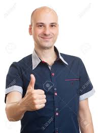 Insert white guy blinking gif. Smiling Bald Guy Showing Thumbs Up Isolated On White Background Stock Photo Picture And Royalty Free Image Image 44067316