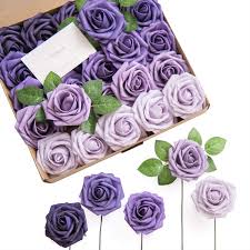 Please email us at support@lingsmoment.com if you got any questions. Ling S Moment Artificial Flowers 25pcs Realistic Ombre Colors Purple Roses With Stem For Diy Bouquets Centerpieces Floral Arrangments Wedding Decorations Buy Online In Cayman Islands At Cayman Desertcart Com Productid 149831217