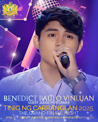 Singing Heartthrob from The Voice Teens and Idol Philippines Benedict Paulo  Vinluan as Judge-Performer tonight for Tinig ng Carranglan 2025 Grand  Finals. Goodluck to all the Grand Finalists. God bless po🙏😀🎤  #13thGintongButilFestival #