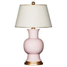 Madison Modern Classic Pink Ceramic Gold Accent Cream Shade Table Lamp Table Lamp Lamp Ceramic Table Lamps