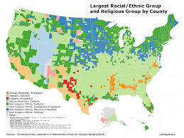 One dot per person for the entire united states. Which Religion Dominates Every County In The United States Big Think