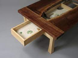 Zen Garden Coffee Table By Rob Palmer A Woodworking Student At Burlington College It S Very Creative Zen Furniture Garden Coffee Table Outdoor Coffee Tables