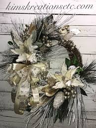 Christmas Wreath Elegant Christmas Wreath Gold Poinsettia Christmas Wreath Holiday Wreath Holiday Flocked Pine Wreath Gold Sparkly Christmas Wreath Poinse Christmas Wreaths Christmas Wreaths Diy Holiday Wreaths