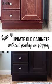 How To Use Gel Stain Update Cabinets Without Sanding Update Cabinets Staining Furniture Staining Cabinets