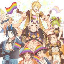 Happiest Birthday for our beloved Itto and Paimon! and HAPPY PRIDE  EVERYBODY!! 🏳️‍🌈 ✨ -Arataki Gang : r/Genshin_Impact