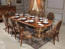 The table reflects highly decorative base with oversized scrolled feet, upholstered and tapes… Dining Room Louis Xvi Versailles Vimercati Classic Furniture