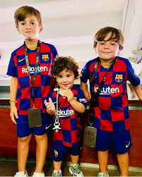 Antonella also uploaded the following picture, . Footballers Wags Kids Thiago Ciro And Mateo Messi Pic Antonella