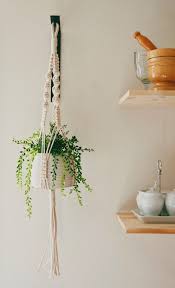 Pots Suspendu Macrame Cotton And Copper Goods Hello Blogzine Support Plante Decoration Deco
