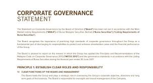 Corporate Governance Titijaya Land Berhad