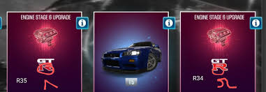 How to tell the difference between the R34 and R35 GT-R logos. Look at the  shape of the negative space between the legs of the R : rCSRRacing2